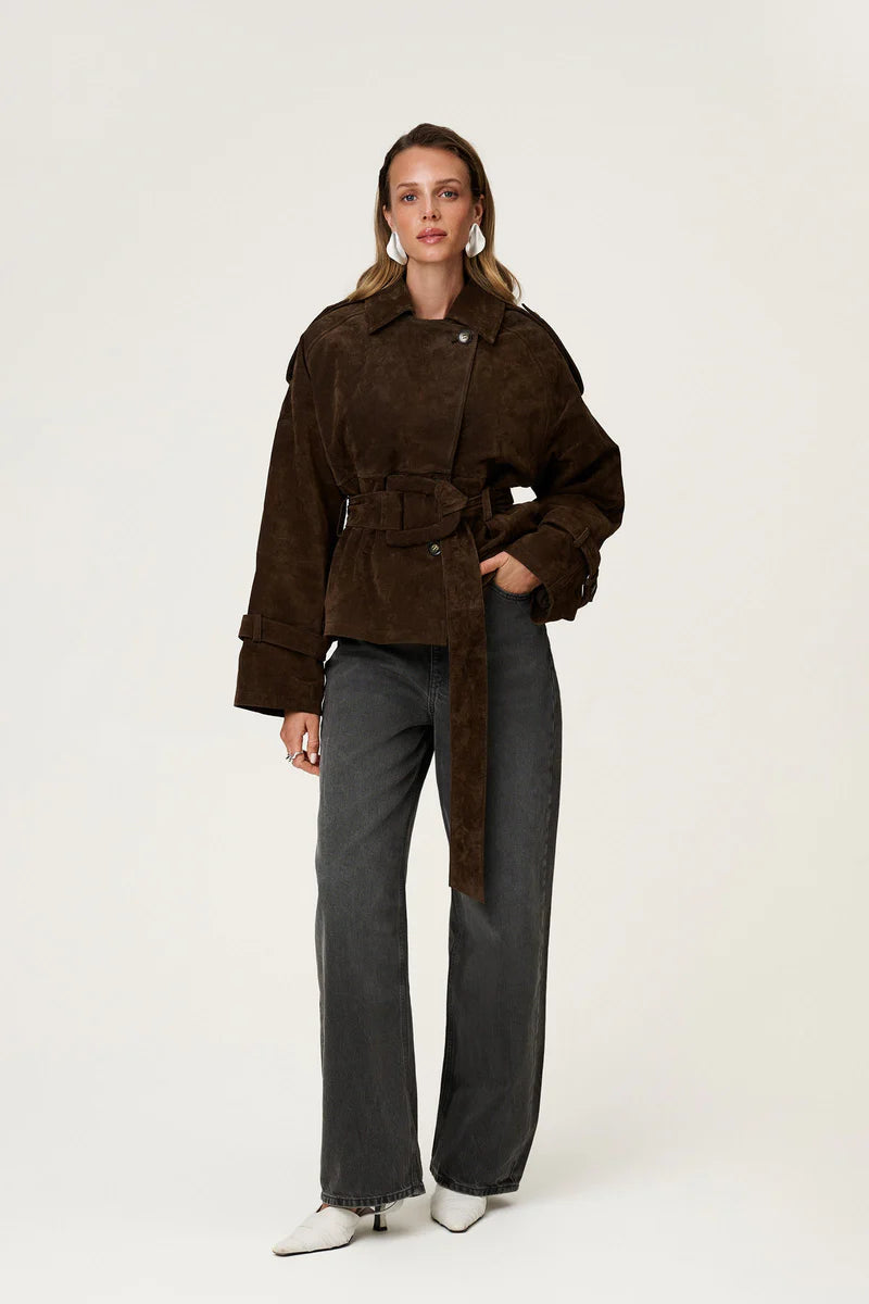 Caza Cropped Trench Coat