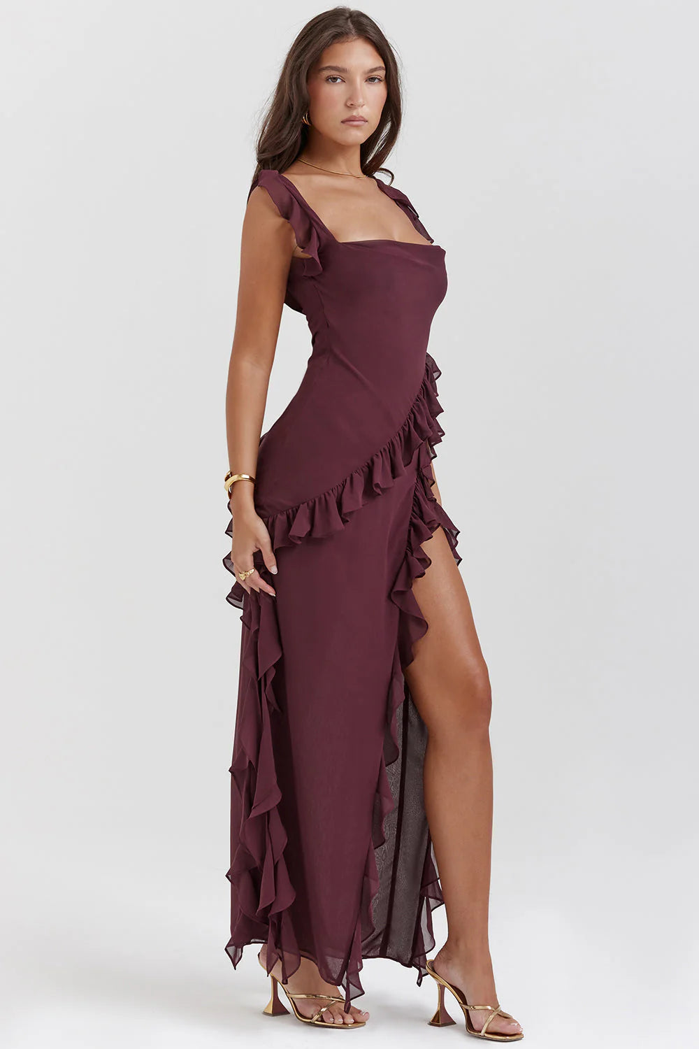 Bella Ruffled Maxi Dress