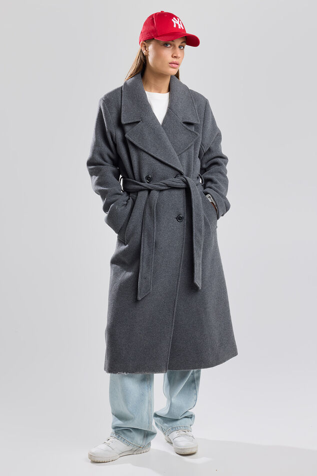 Remy Long Elegant Belted Jacket
