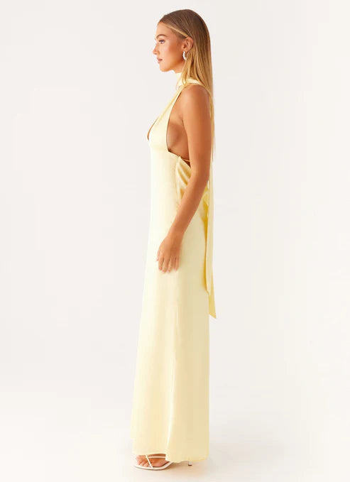 Laura Long Dress With Open Back