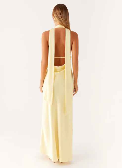Laura Long Dress With Open Back