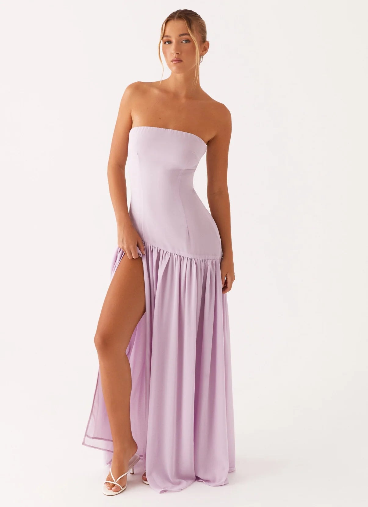 Elsa Long Dress Without Straps