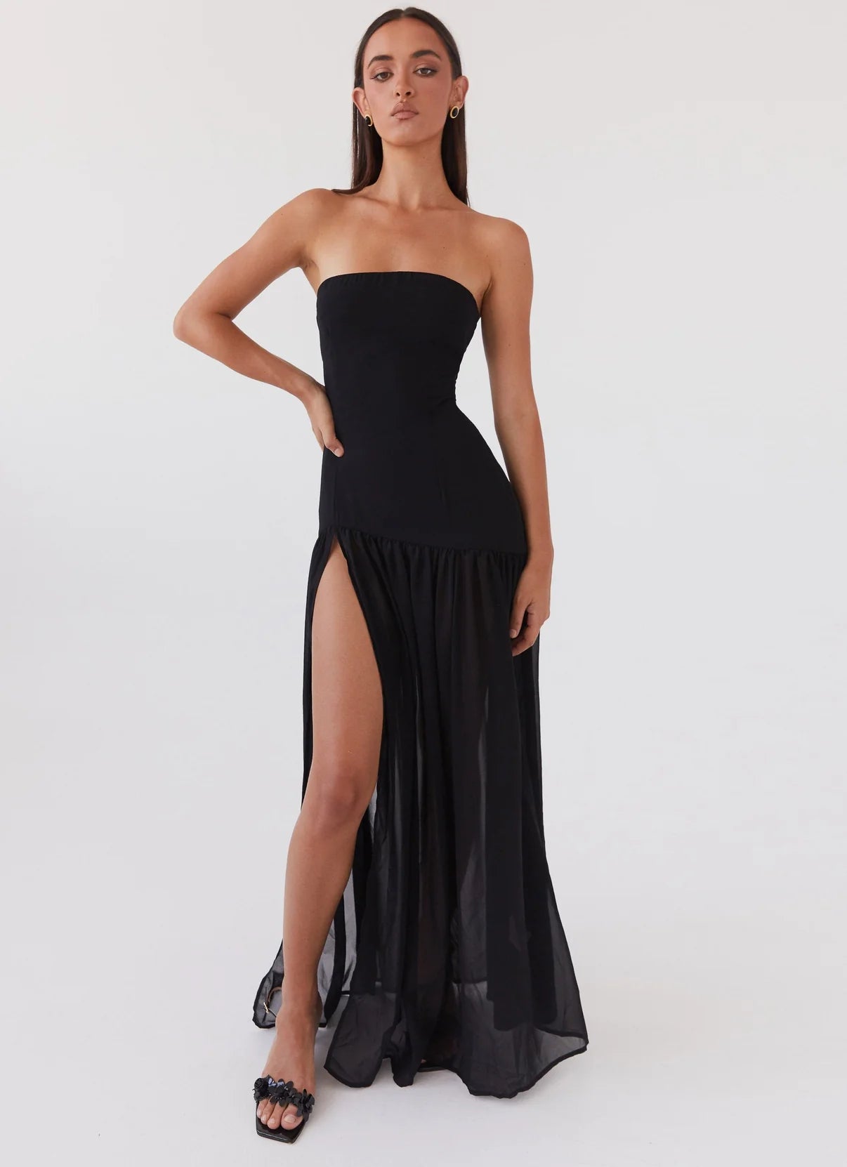 Elsa Long Dress Without Straps