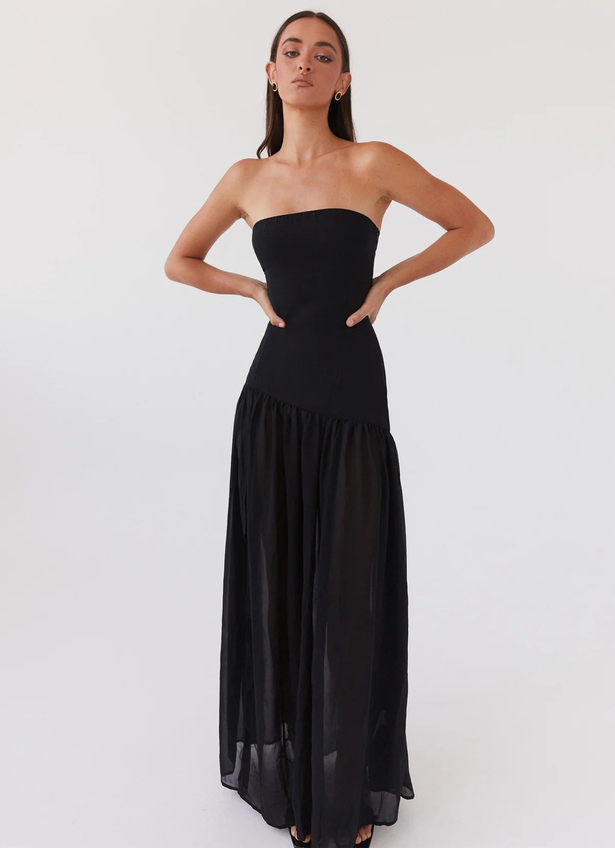 Elsa Long Dress Without Straps