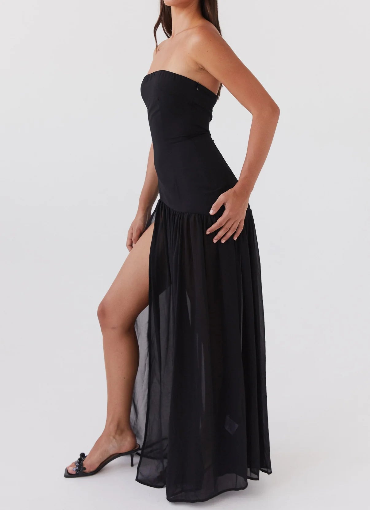 Elsa Long Dress Without Straps