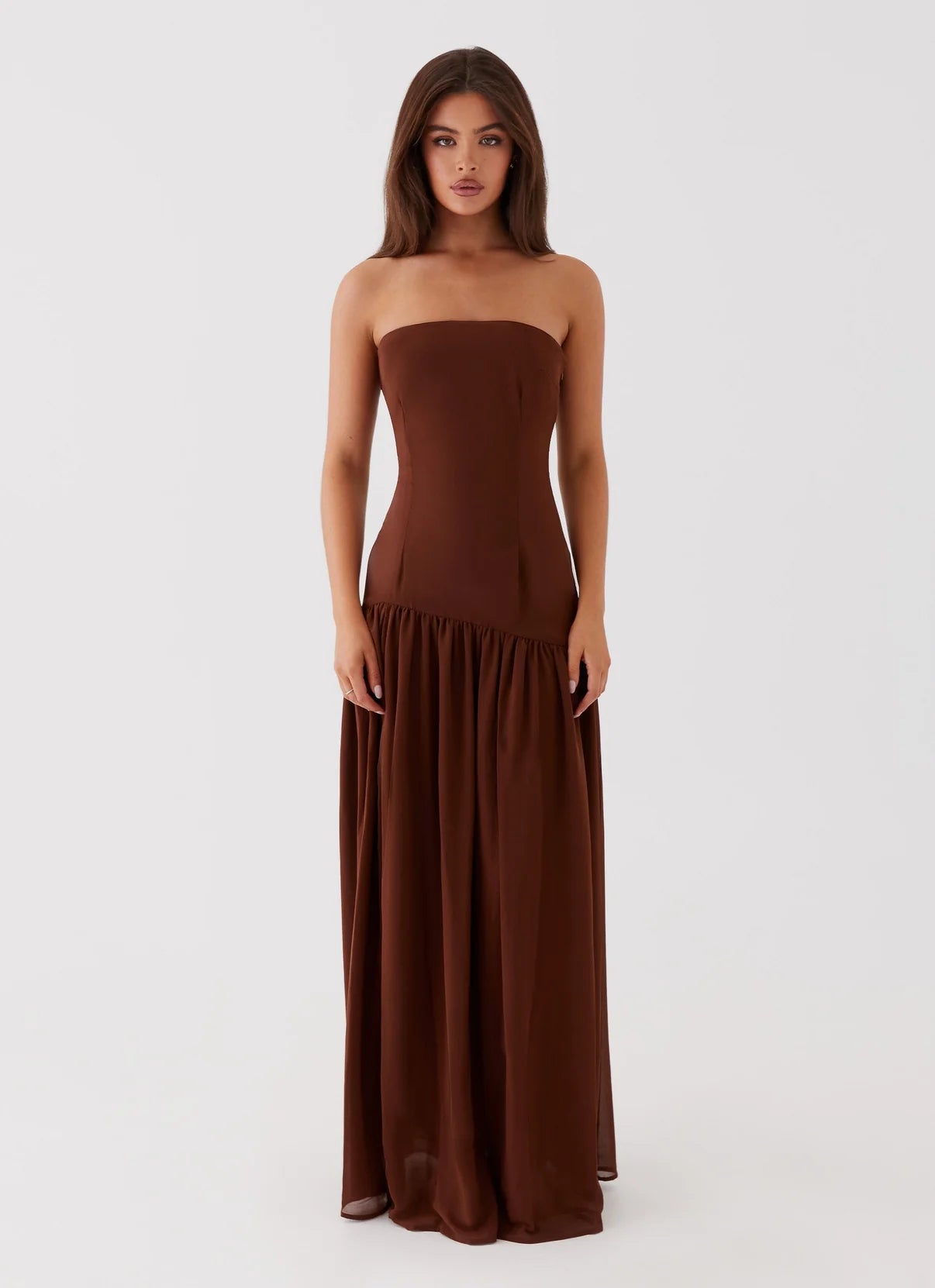 Elsa Long Dress Without Straps