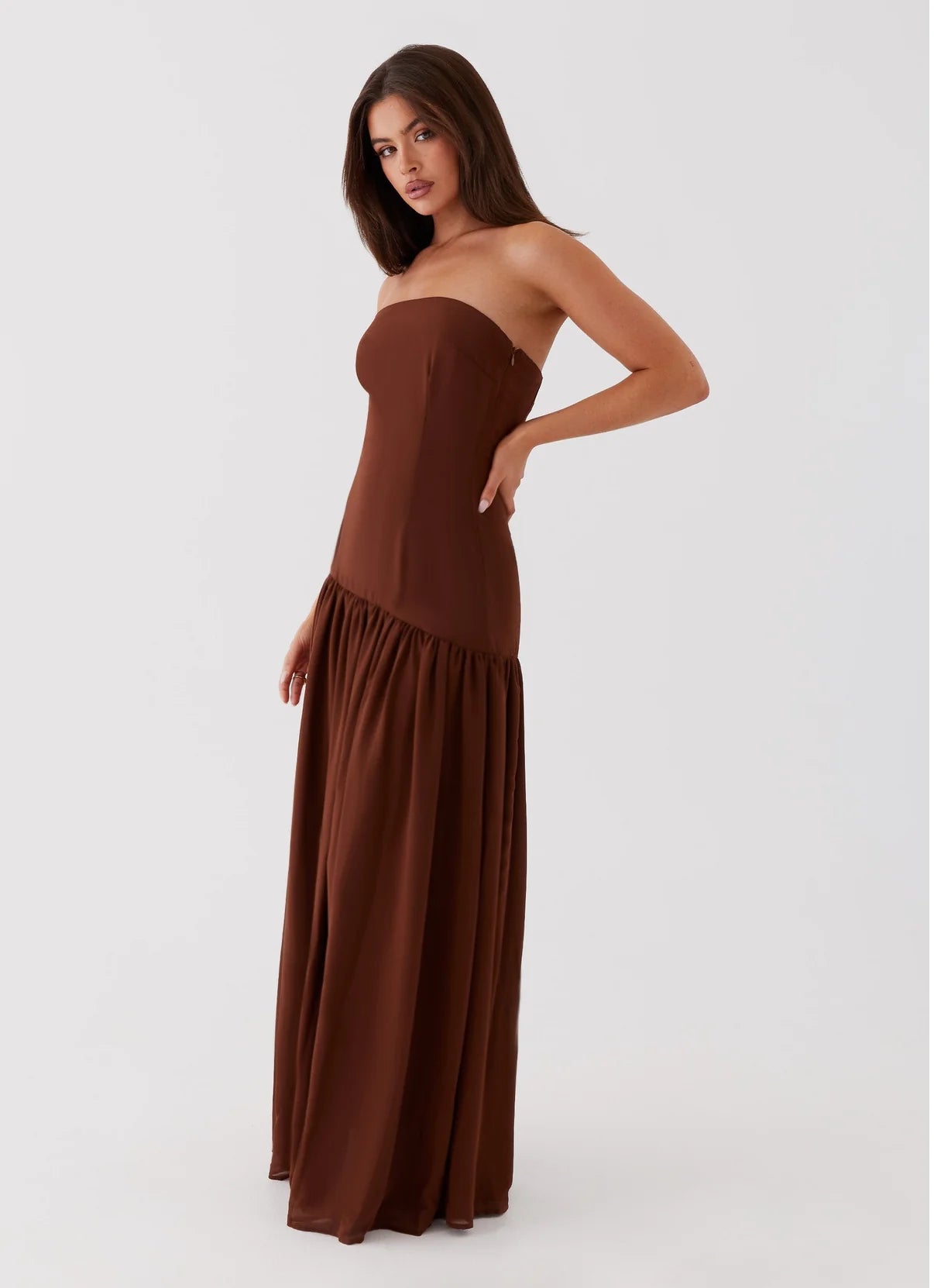 Elsa Long Dress Without Straps