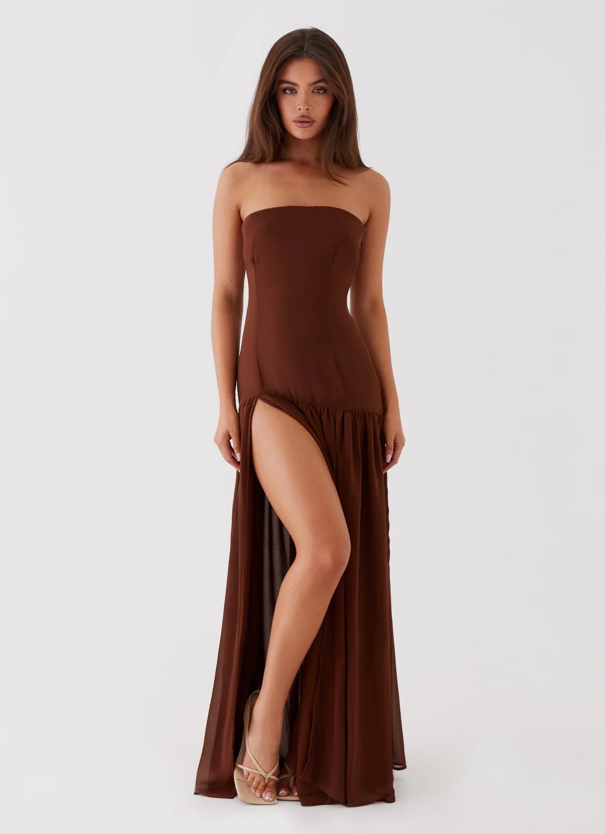 Elsa Long Dress Without Straps