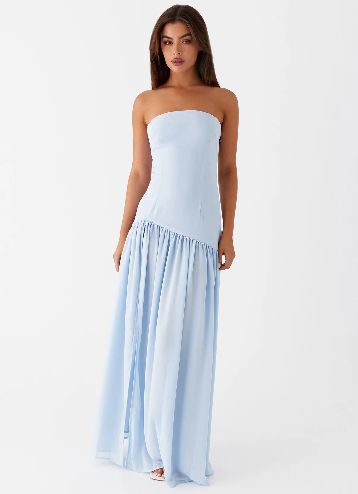 Elsa Long Dress Without Straps