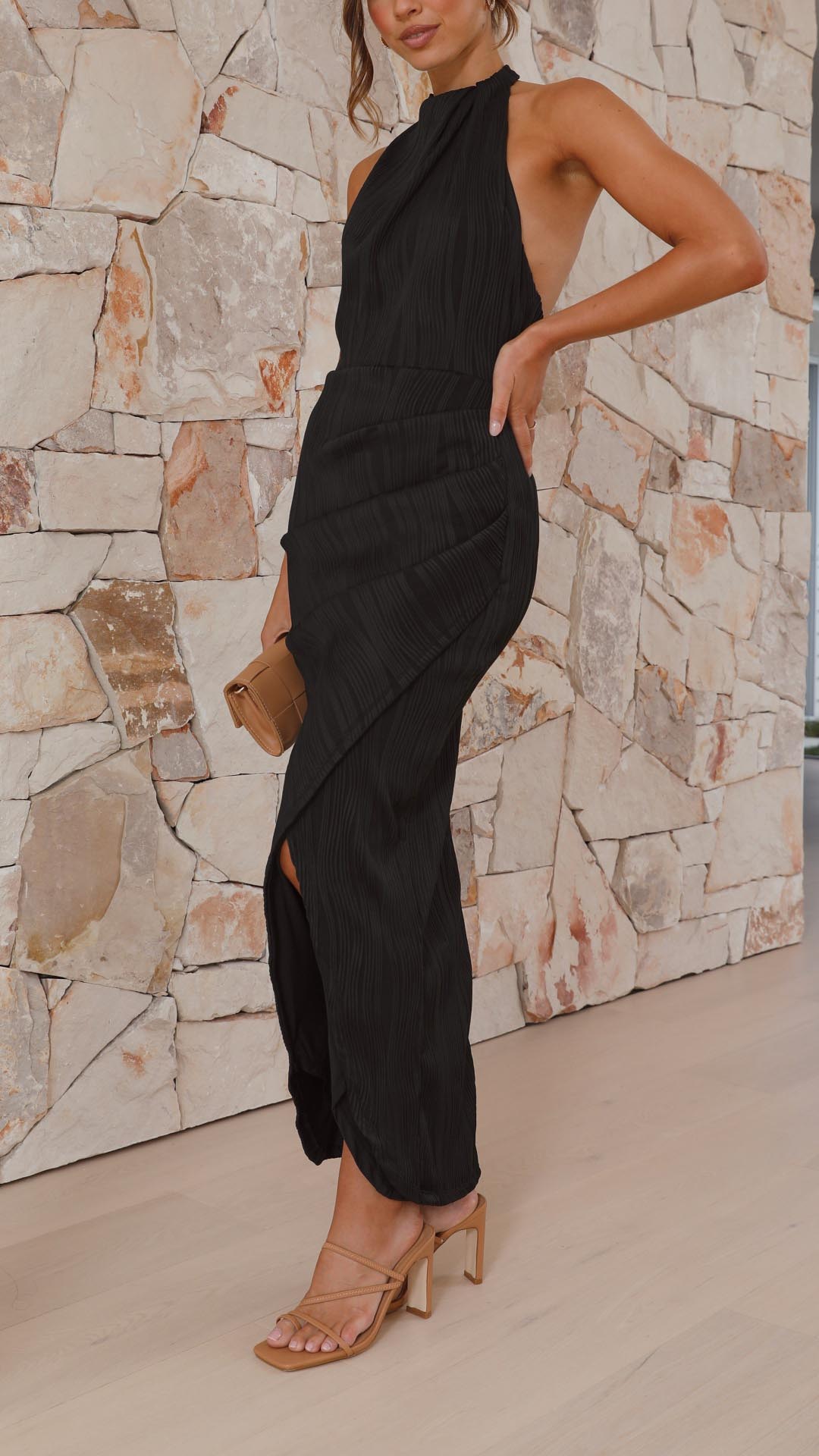Celia Long pleated dress