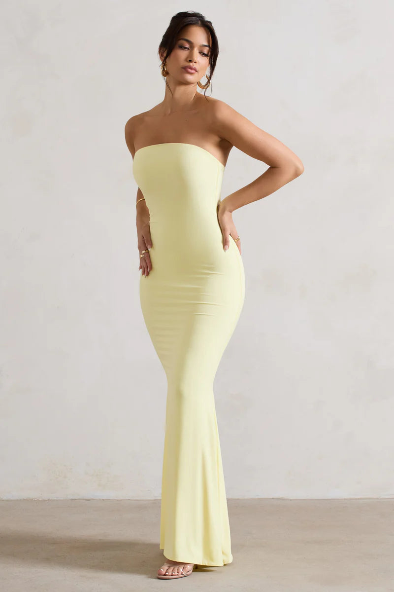 Lemon Luxe Bandeau Dress
