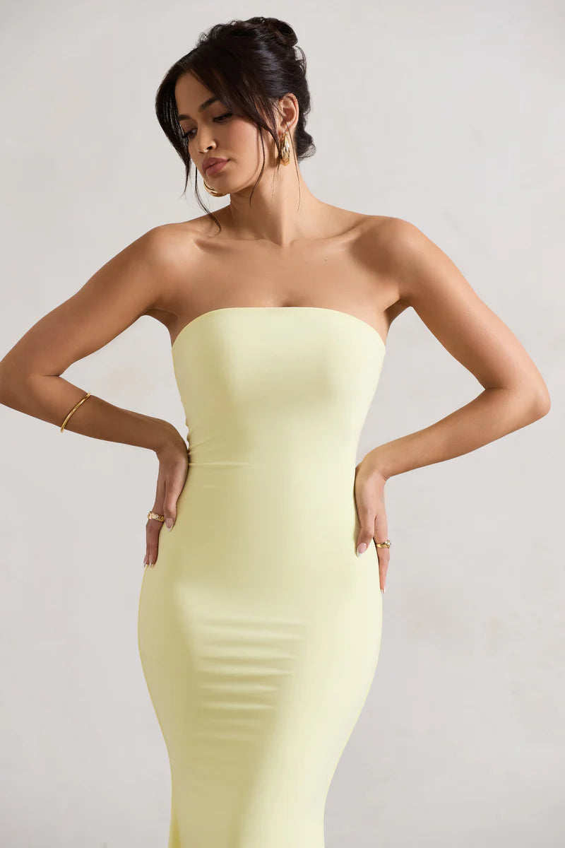 Lemon Luxe Bandeau Dress