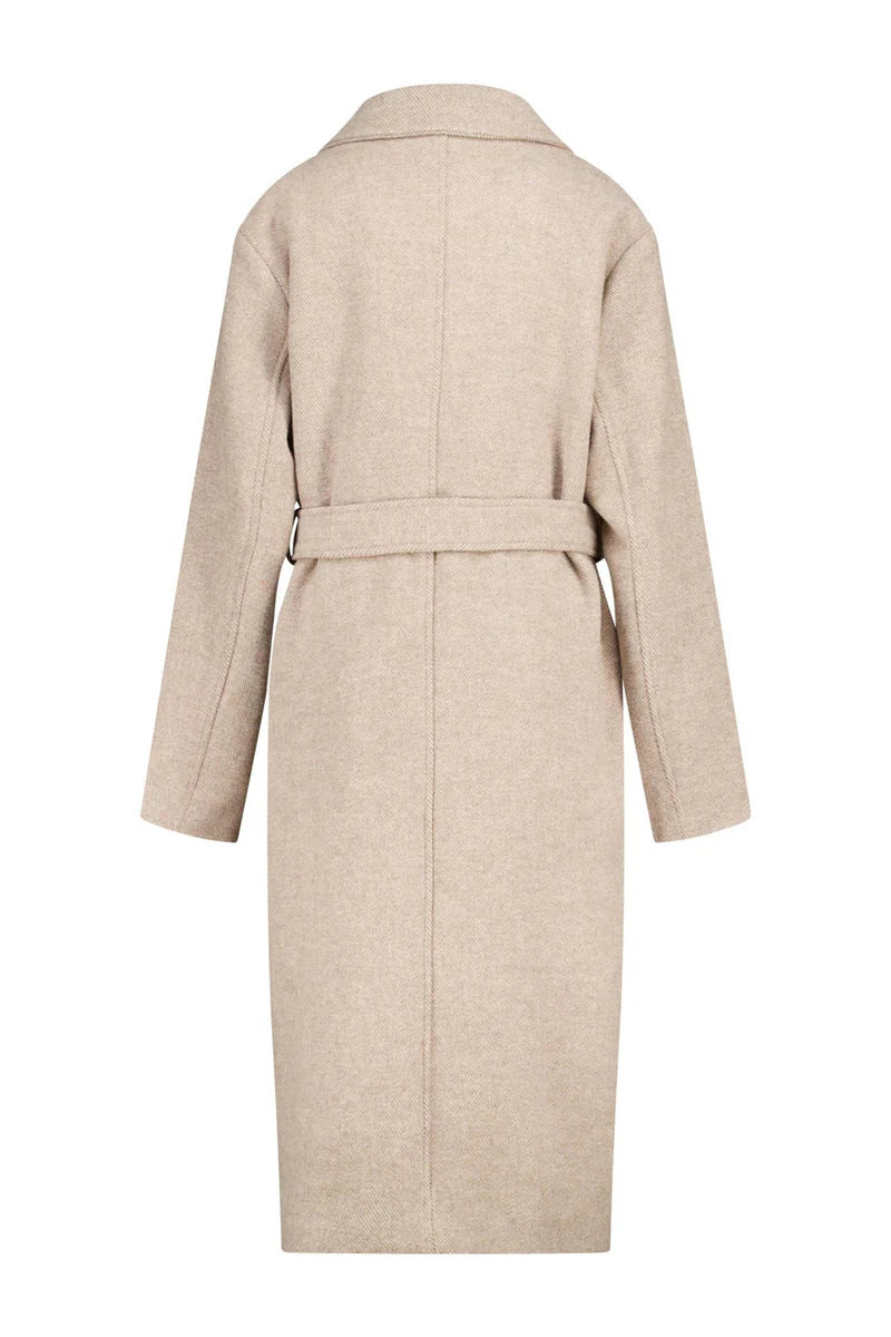 Remy Long Elegant Belted Jacket