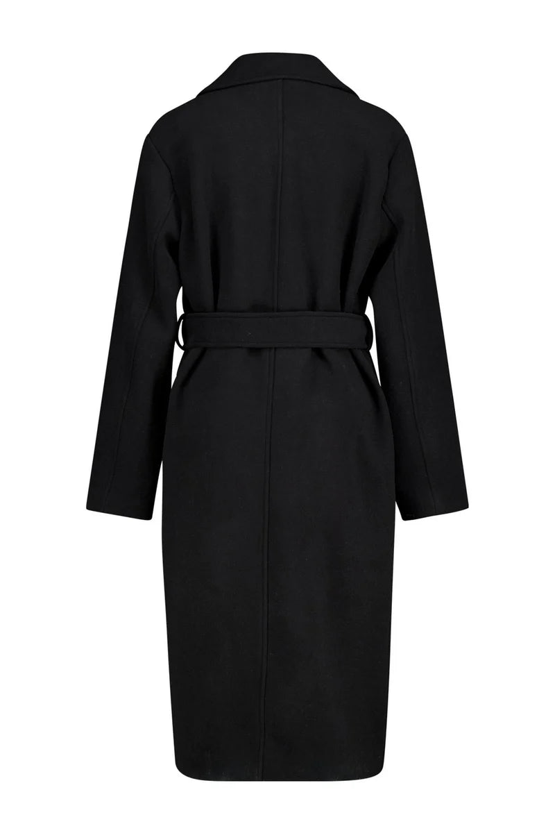 Remy Long Elegant Belted Jacket