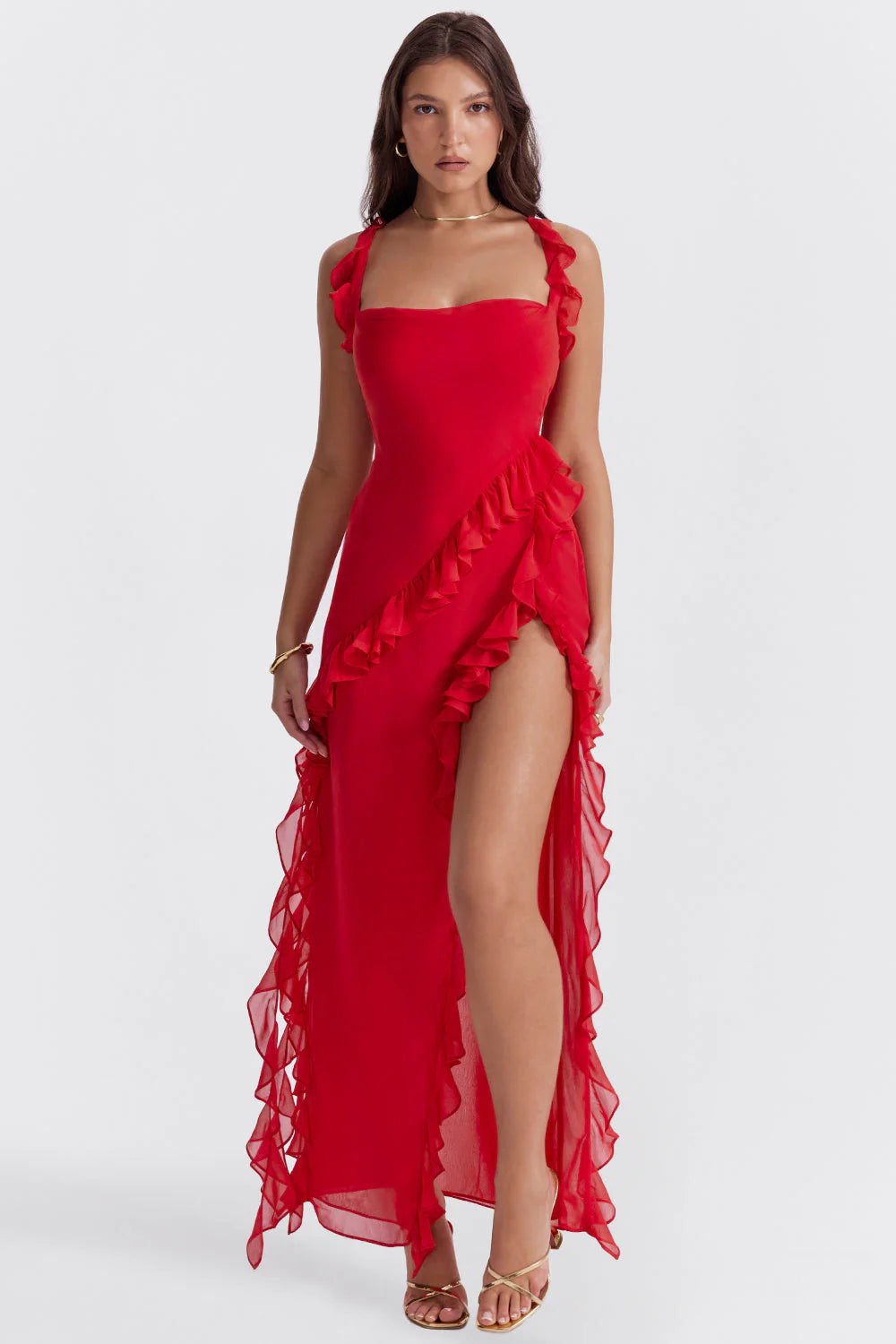 Bella Ruffled Maxi Dress