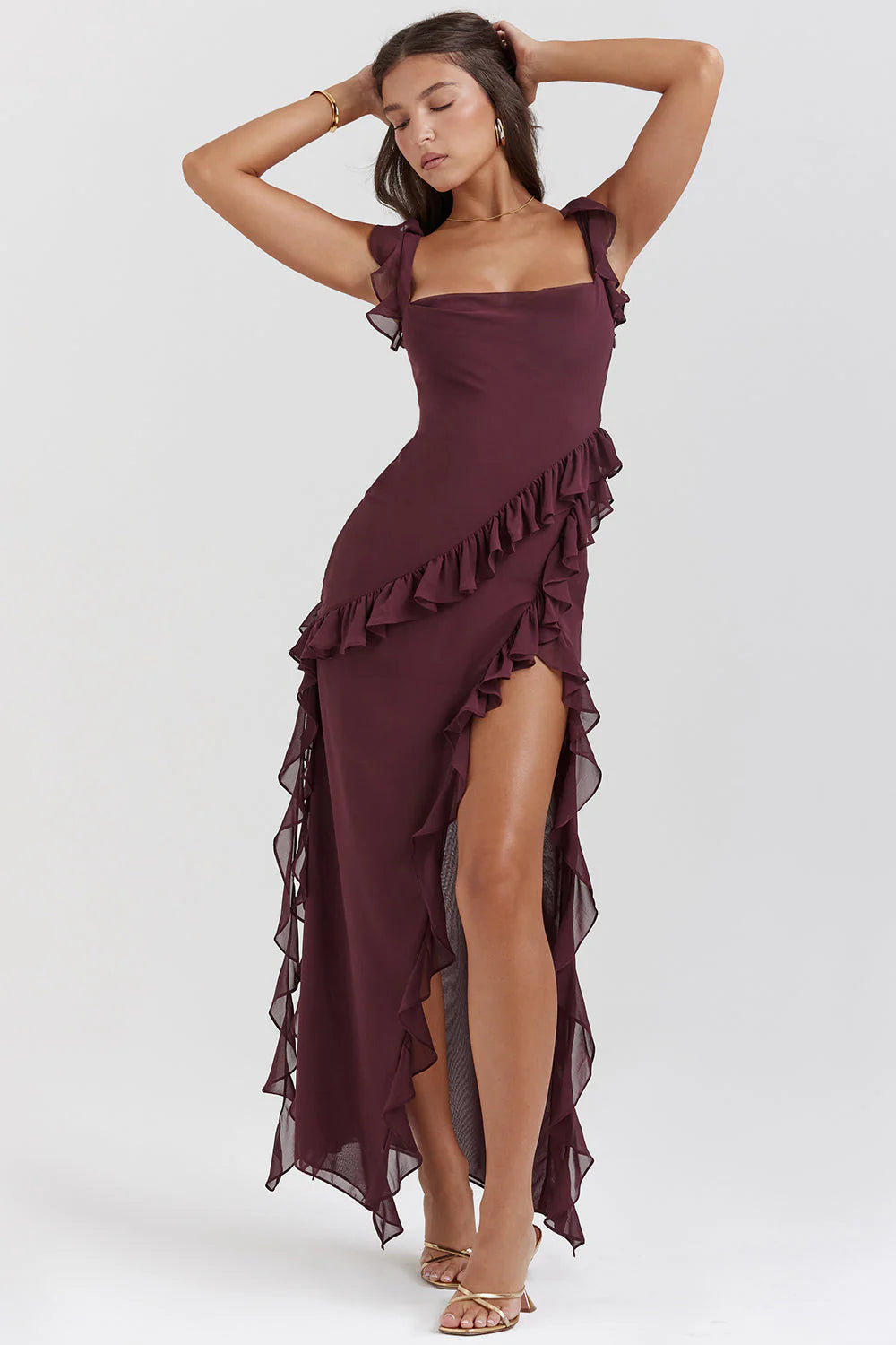 Bella Ruffled Maxi Dress