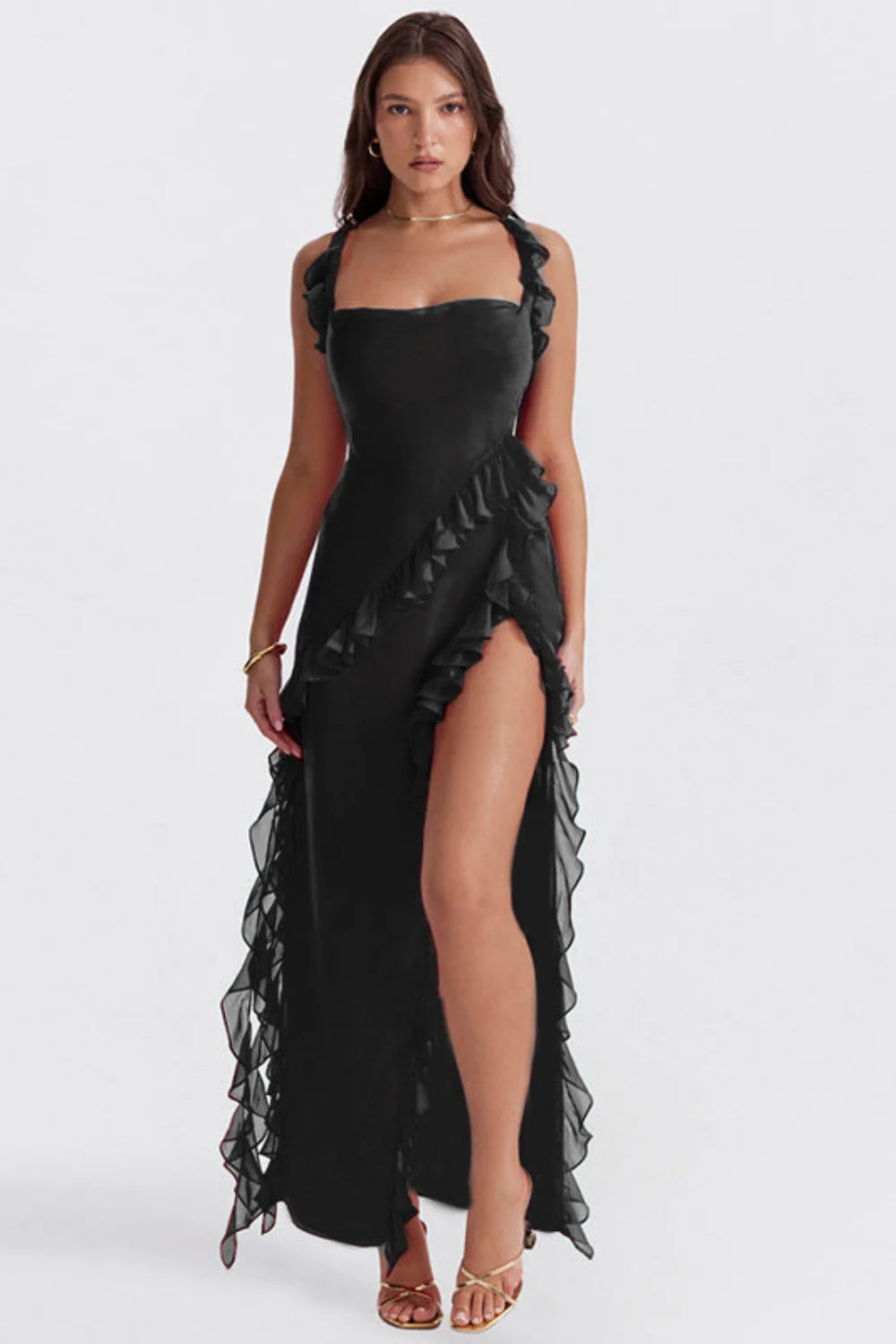 Bella Ruffled Maxi Dress